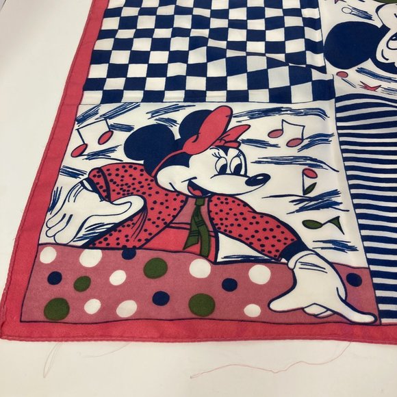 5/$25 Vintage Mickey & Minnie Mouse Handkercheif Blue White Red Patterned - Picture 5 of 7